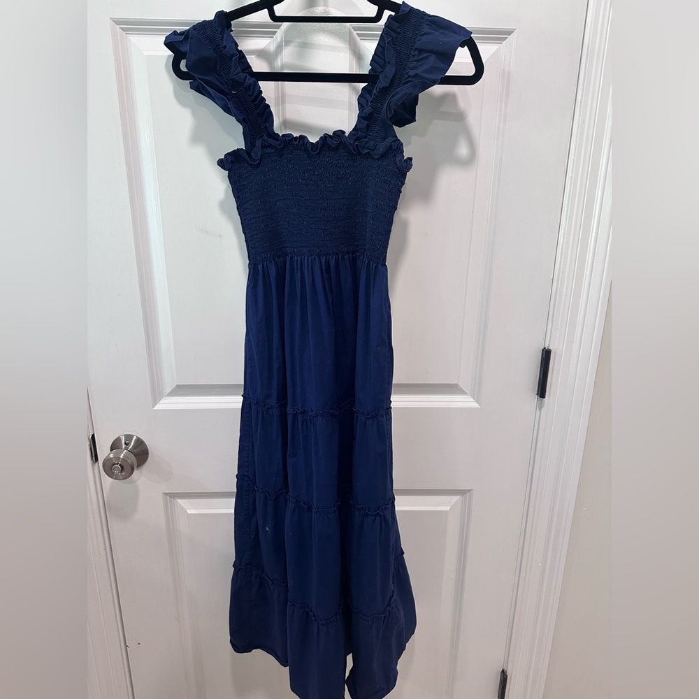 Elegant Navy Blue Maxi Dress